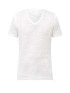 Matchesfashion.com 120% Lino - V-neck Linen T-shirt - Mens - White