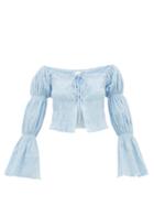 Matchesfashion.com Cult Gaia - Claire Gathered Panel Top - Womens - Blue