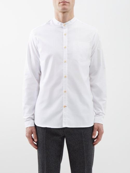 Oliver Spencer - Stand-collar Organic-cotton Shirt - Mens - White