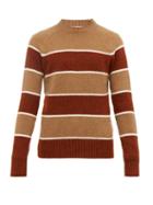 Matchesfashion.com Ami - Striped Knitted Sweater - Mens - Beige