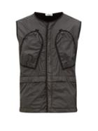 Matchesfashion.com Stone Island - Logo Embroidered Lamy Flock Nylon Gilet - Mens - Black