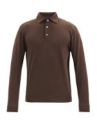 Matchesfashion.com Thom Sweeney - Merino-wool Long-sleeved Polo Shirt - Mens - Beige