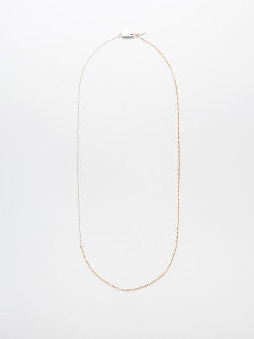 Completedworks - 14kt Gold-plated Recycled Sterling-silver Necklace - Mens - Silver Gold