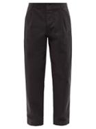Folk - Assembly Pleated Canvas Trousers - Mens - Black