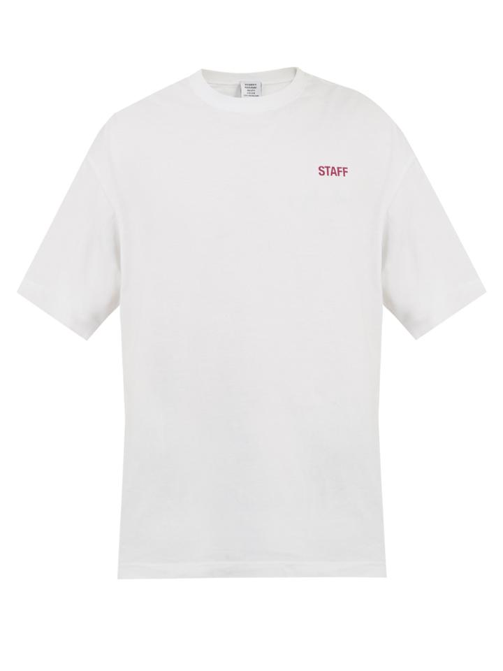 Vetements Staff-print Jersey T-shirt