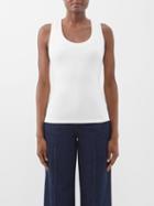 Alexander Mcqueen - Logo-embroidered Cotton-blend Jersey Tank Top - Womens - Ivory