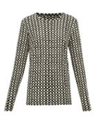 Matchesfashion.com Proenza Schouler - Checked Shibori Dyed Cotton Long Sleeved T Shirt - Womens - Black White