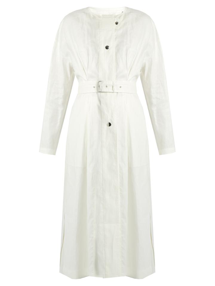 Isabel Marant Ivo Collarless Linen Coat