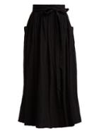 Matchesfashion.com Mara Hoffman - Nicola Tie Waist Organic Cotton Skirt - Womens - Black