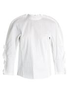 Matchesfashion.com Toga - High Neck Micro Pleated Top - Womens - White