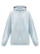 Matchesfashion.com Vetements - Goat Print Cotton Jersey Hooded Sweatshirt - Womens - Light Blue