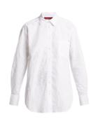 Matchesfashion.com Sies Marjan - Sander Crinkled Cotton Blend Shirt - Womens - White