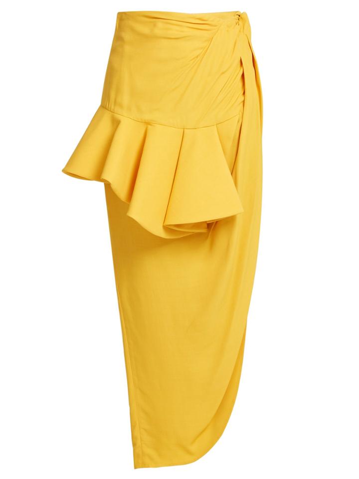 Jacquemus Sol Asymmetric Draped Wrap Skirt