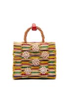 Matchesfashion.com Heimat Atlantica - Chito Seashell Embellished Basket Bag - Womens - Red Multi