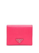 Matchesfashion.com Prada - Saffiano Leather Bi Fold Wallet - Womens - Pink