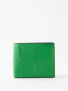 Bottega Veneta - Cassette Intrecciato Leather Bi-fold Wallet - Mens - Green