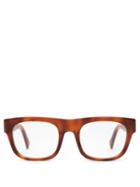 Matchesfashion.com Celine Eyewear - Rectangle Frame Tortoiseshell Acetate Glasses - Womens - Tortoiseshell