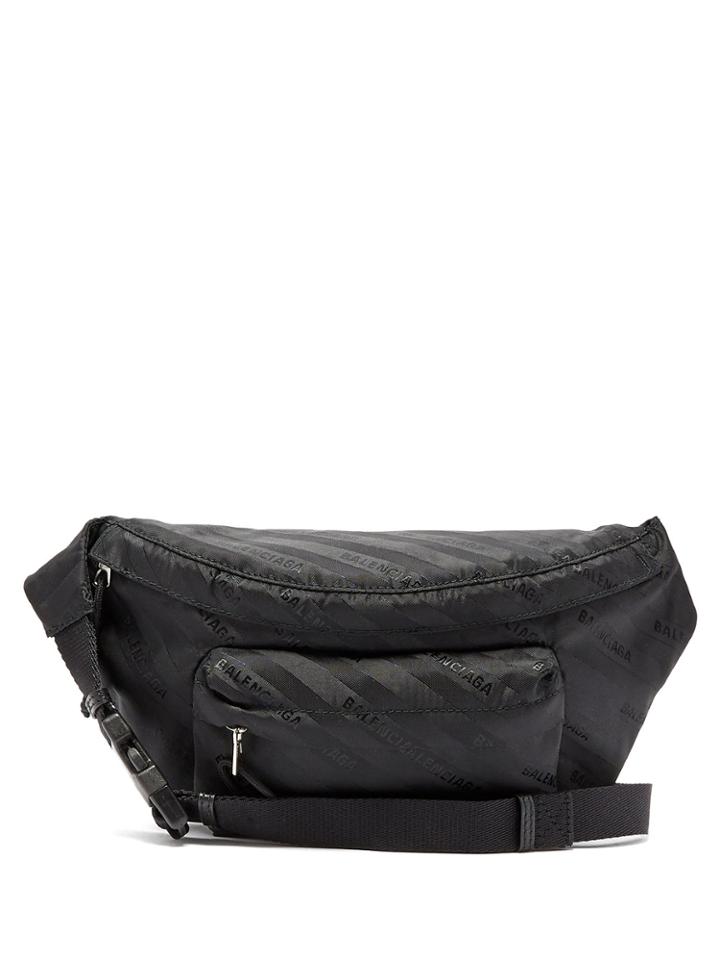 Balenciaga Striped Logo Belt Bag