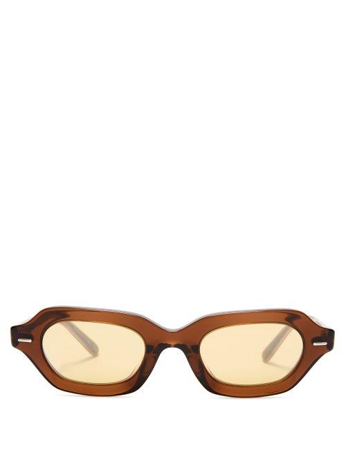 Matchesfashion.com The Row - X Oliver Peoples La Cc Sunglasses - Womens - Brown