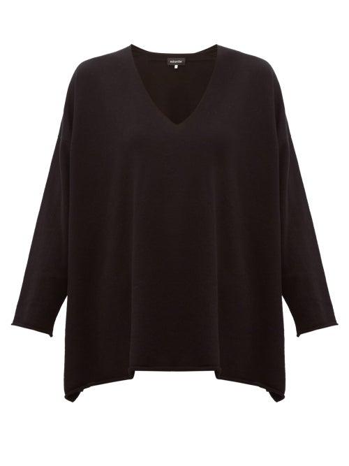 Matchesfashion.com Eskandar - V Neck Cashmere Sweater - Womens - Black
