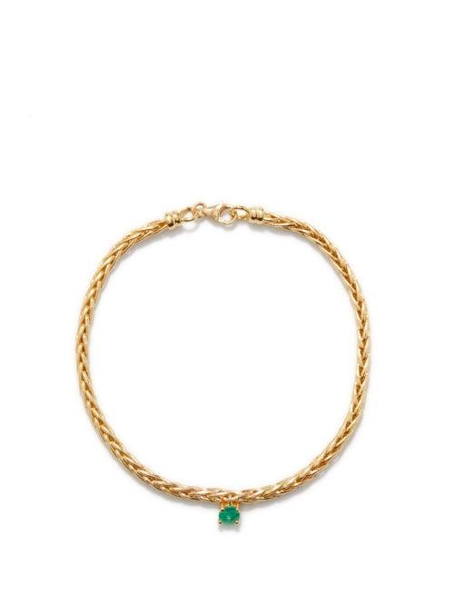 Yvonne Lon - Emerald & 18kt Gold Bracelet - Womens - Yellow Gold