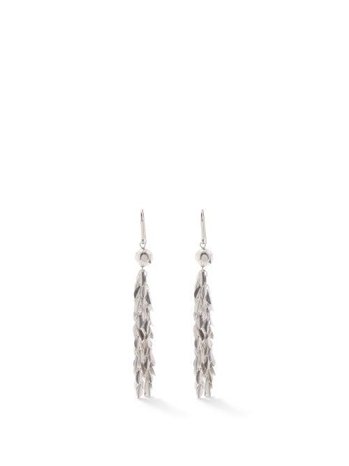 Isabel Marant - Leaf-charm Metal Drop Earrings - Womens - Silver