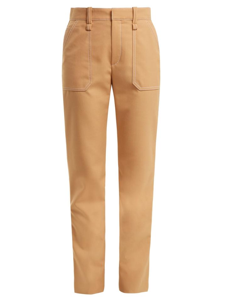 Chloé Mid-rise Straight-leg Crepe Trousers