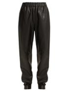 Matchesfashion.com Tibi - Tissue Leather Trousers - Womens - Black