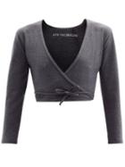 Matchesfashion.com Live The Process - Zen Stretch-jersey Wrap Top - Womens - Grey