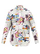Comme Des Garons Shirt - X Kaws Printed Cotton-poplin Shirt - Mens - Multi