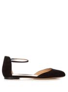 Gianvito Rossi Ankle-strap Suede Flats