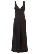 Chlo - Frayed Linen Maxi Dress - Womens - Black