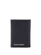 Matchesfashion.com Alexander Mcqueen - Logo Grained-leather Cardholder - Mens - Black