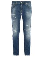 Matchesfashion.com Dolce & Gabbana - Gold Fit Distressed Denim Jeans - Mens - Blue
