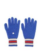 Acne Studios - Face-patch Wool-fleece Gloves - Mens - Blue