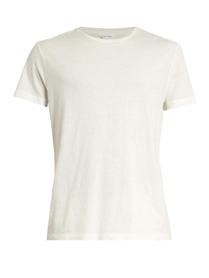 Orlebar Brown Glover Cotton And Linen-blend T-shirt