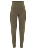 Adidas By Stella Mccartney - Truepurpose High-rise Jersey Leggings - Womens - Khaki