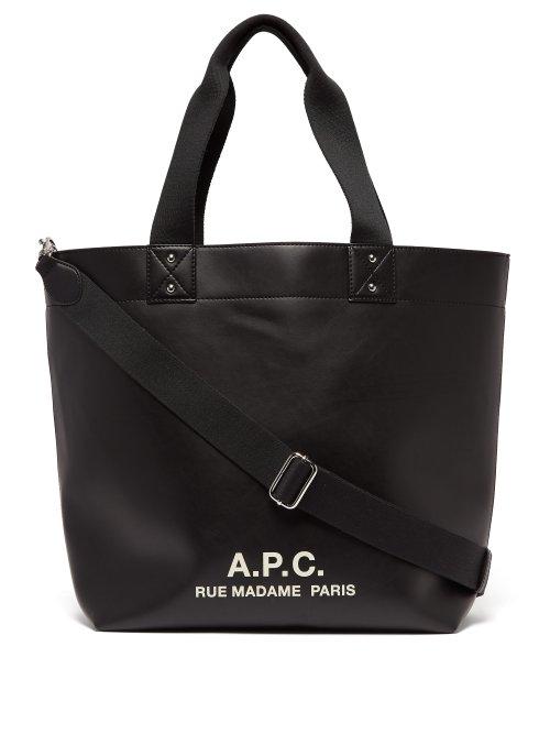 Matchesfashion.com A.p.c. - Logo Print Tote - Mens - Black
