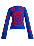 Matchesfashion.com Charles Jeffrey Loverboy - Circle And Sun Graphic Knitted Top - Womens - Blue