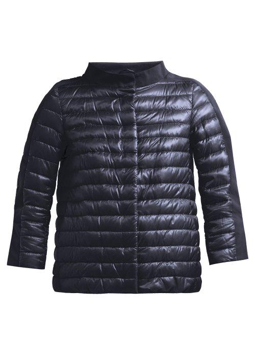 Matchesfashion.com Herno - Panelled Quilted Down Jacket - Womens - Navy