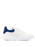 Alexander Mcqueen - Court Raised-sole Leather Trainers - Mens - White Multi