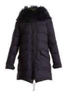 Mr & Mrs Italy Mongolian-fur Lined Padded Coat