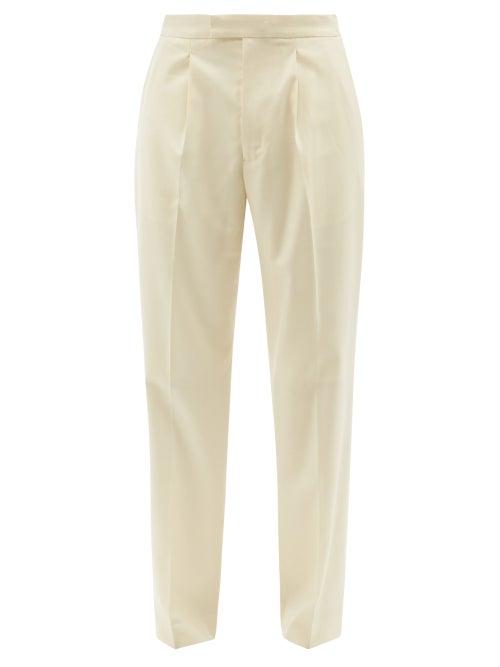 73 London - Wool Straight-leg Trousers - Mens - Cream