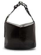 Matchesfashion.com Marques'almeida - Oversized Curb Chain Leather Bag - Womens - Black