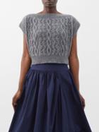 Molly Goddard - Francis Lambswool Sweater Vest - Womens - Grey