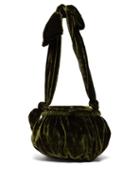 Matchesfashion.com Cult Gaia - Joana Gathered Velvet Bag - Womens - Dark Green