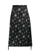 Toga Floral-print A-line Midi Skirt