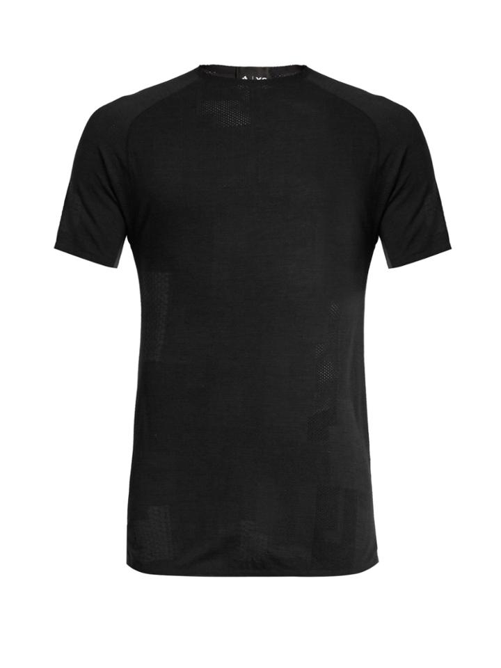 Y-3 Crew-neck Wool-blend Running T-shirt