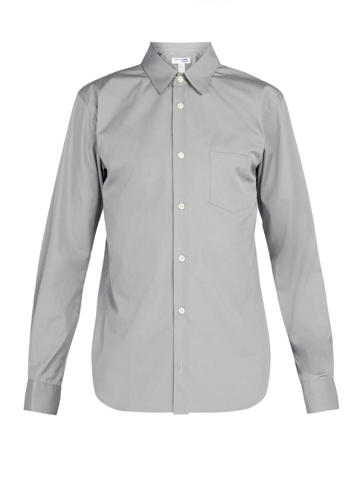 Comme Des Garçons Shirt Logo-print Cotton Shirt
