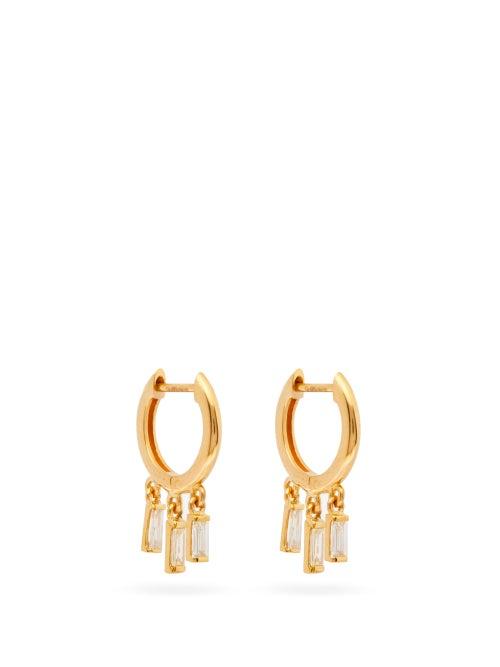 Matchesfashion.com Ileana Makri - Hug Diamond & 18kt Gold Earrings - Womens - Yellow Gold